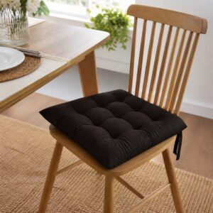 CASA-NEST Chair Pad Cushion 45x45 cm 1 Pc, Tufted Seat Cushion for Dining Chair, Study Chair, Office Chair, Brown